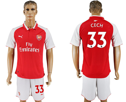 2017 18 Arsenal 33 CECH Home Soccer Jersey