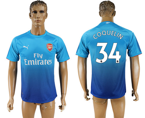 2017 18 Arsenal 34 COQUELIN Away Thailand Soccer Jersey