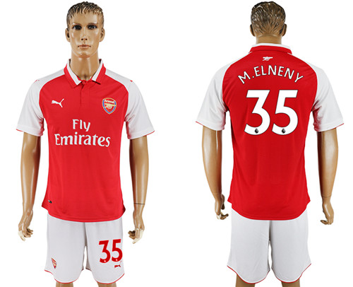 2017 18 Arsenal 35 M.ELNENY Home Soccer Jersey