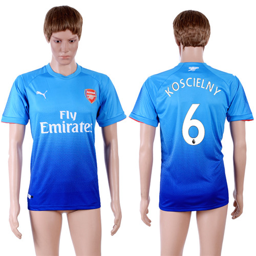 2017 18 Arsenal 6 KOSCIELNY Away Thailand Soccer Jersey