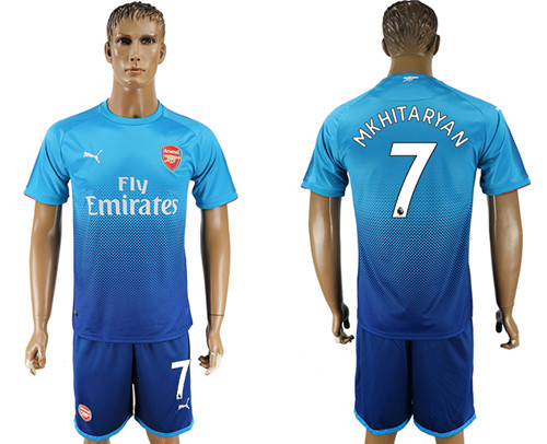 2017 18 Arsenal 7 MKHITARYAN Away Soccer Jersey