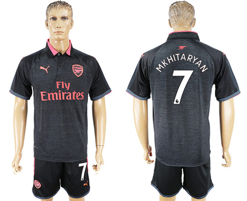 2017 18 Arsenal 7 MKHITARYAN Europa League Away Soccer Jersey