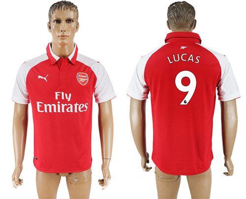 2017 18 Arsenal 9 LUCAS Home Thailand Soccer Jersey