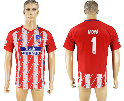 2017 18 Atletico Madrid 1 MOYA Home Thailand Soccer Jersey