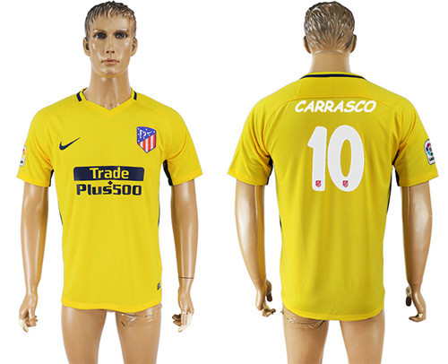 2017 18 Atletico Madrid 10 CARRASCO Away Thailand Soccer Jersey