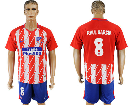 2017 18 Atletico Madrid 10 RAUL GARCIA Home Soccer Jersey