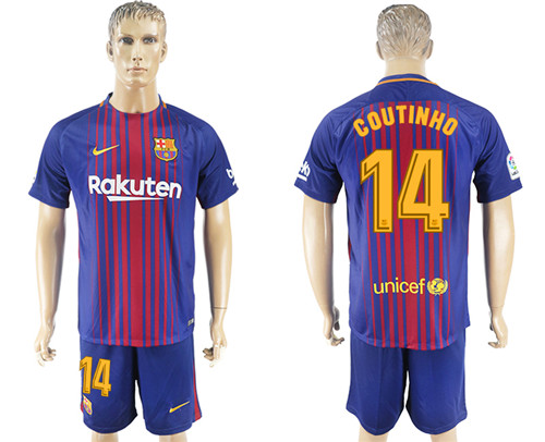 2017 18 Barcelona 14 COUTINHO Home Soccer Jersey