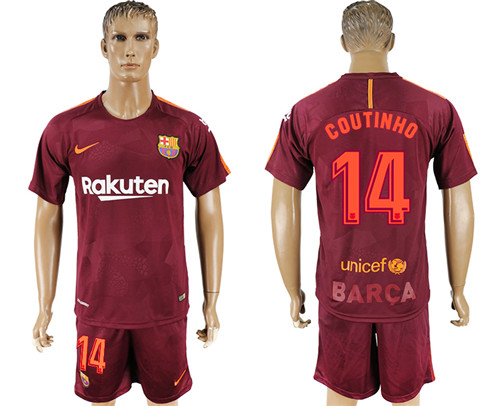 2017 18 Barcelona 14 COUTINHO Third Away Soccer Jersey