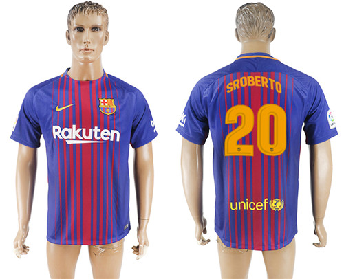 2017 18 Barcelona 20 SROBERTO Home Thailand Soccer Jersey