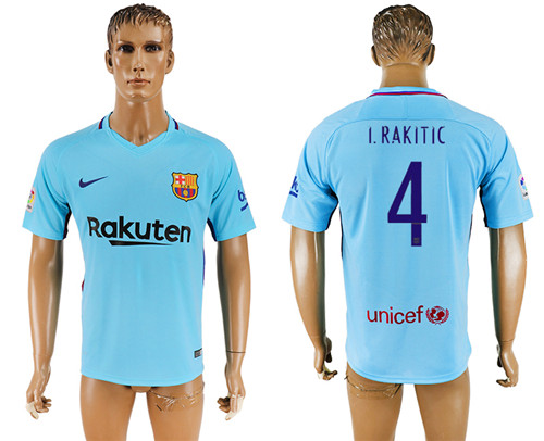 2017 18 Barcelona 4 I.RAKITIC Away Thailand Soccer Jersey