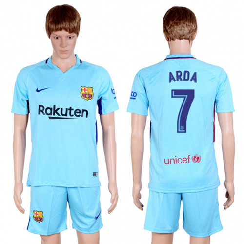 2017 18 Barcelona 7 ARDA Away Soccer Jersey