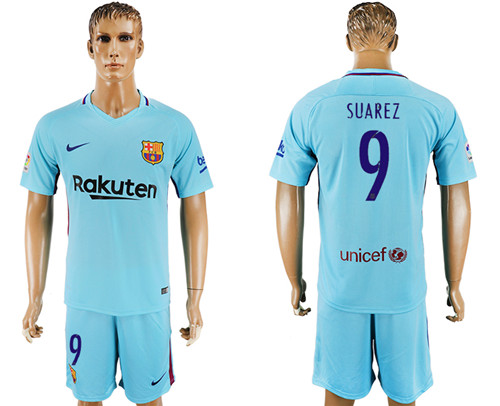 2017 18 Barcelona 9 SUAREZ Away Soccer Jersey