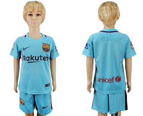 2017 18 Barcelona Away Youth Soccer Jersey