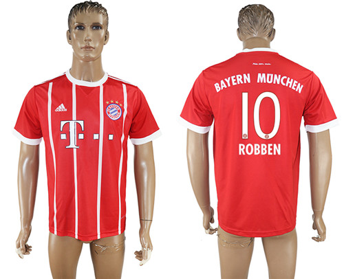 2017 18 Bayern Munich 10 ROBBEN Home Thailand Soccer Jersey