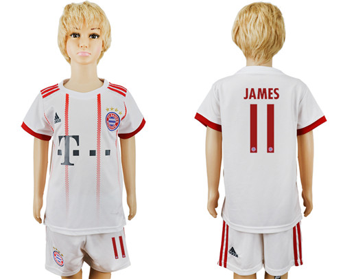 2017 18 Bayern Munich 11 JAMES Third Away Youth Soccer Jersey