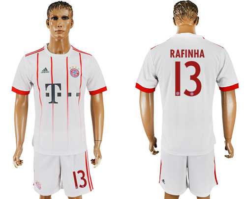 2017 18 Bayern Munich 13 RAFINHA UEFA Champions League Away Soccer Jersey