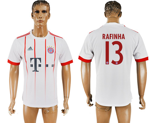 2017 18 Bayern Munich 13 RAFINHA UEFA Champions League Away Thailand Soccer Jersey