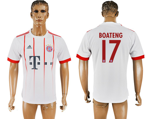 2017 18 Bayern Munich 17 BOATENG UEFA Champions League Away Thailand Soccer Jersey