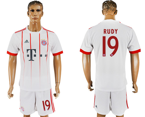 2017 18 Bayern Munich 19 RUDY UEFA Champions League Away Soccer Jersey