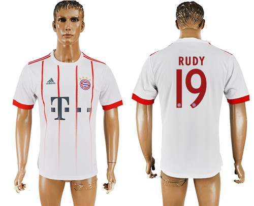 2017 18 Bayern Munich 19 RUDY UEFA Champions League Away Thailand Soccer Jersey