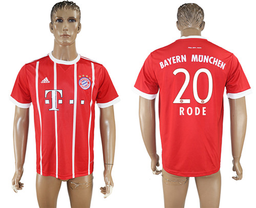 2017 18 Bayern Munich 20 RODE Home Thailand Soccer Jersey