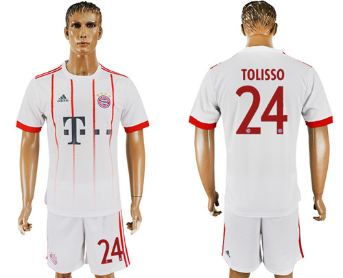 2017 18 Bayern Munich 24 TOLISSO UEFA Champions League Away Soccer Jersey