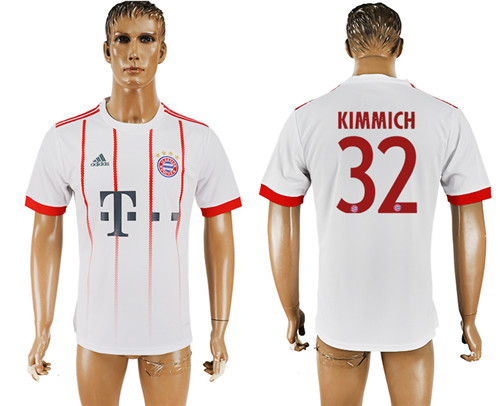 2017 18 Bayern Munich 32 KIMMICH UEFA Champions League Away Thailand Soccer Jersey