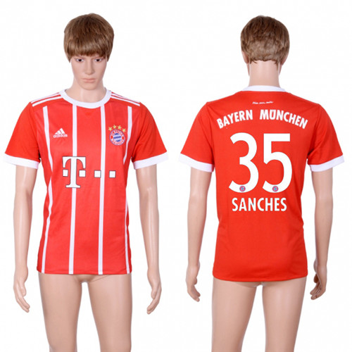 2017 18 Bayern Munich 35 SANCHES Home Women Soccer Jersey