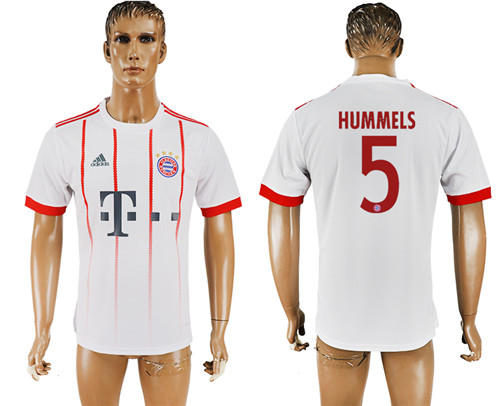 2017 18 Bayern Munich 5 HUMMELS UEFA Champions League Away Thailand Soccer Jersey