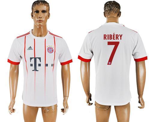 2017 18 Bayern Munich 7 RIBERY UEFA Champions League Away Thailand Soccer Jersey