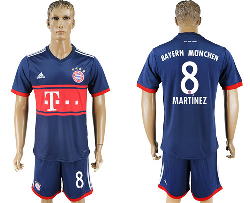 2017 18 Bayern Munich 8 MARTINEZ Away Soccer Jersey