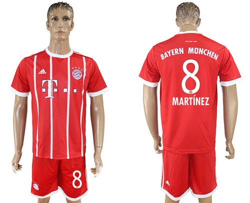 2017 18 Bayern Munich 8 MARTINEZ Home Soccer Jersey