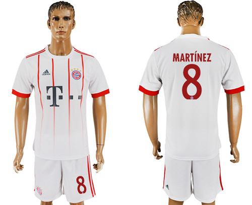 2017 18 Bayern Munich 8 MARTINEZ UEFA Champions League Away Soccer Jersey