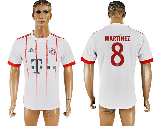 2017 18 Bayern Munich 8 MARTINEZ UEFA Champions League Away Thailand Soccer Jersey