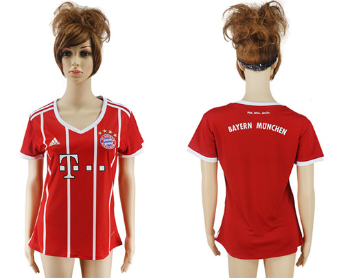 2017 18 Bayern Munich Home Women Soccer Jersey