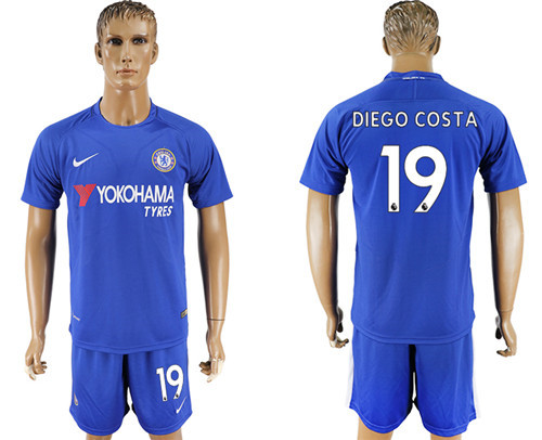 2017 18 Chelsea 19 DIEGO COSTA Home Soccer Jersey
