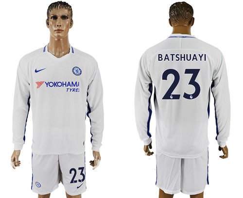 2017 18 Chelsea 23 BATSHUAYI Away Long Sleeve Soccer Jersey