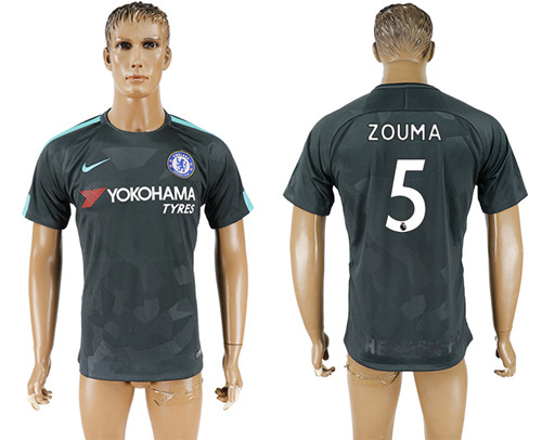 2017 18 Chelsea 5 ZOUMA Third Away Thailand Soccer Jersey