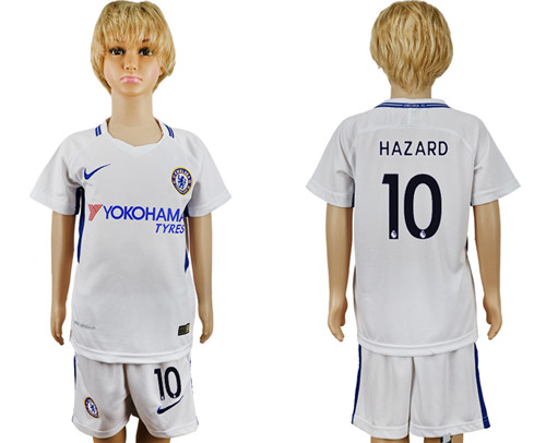 2017 18 Chelsea FC 10 HAZARD Away Youth Soccer Jersey