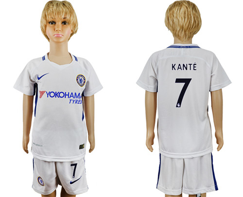 2017 18 Chelsea FC 7 KANTE Away Youth Soccer Jersey