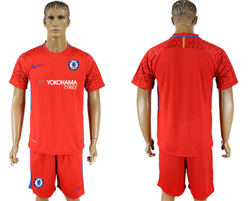 2017 18 Chelsea Red Goalkeeper Soccer Jersey