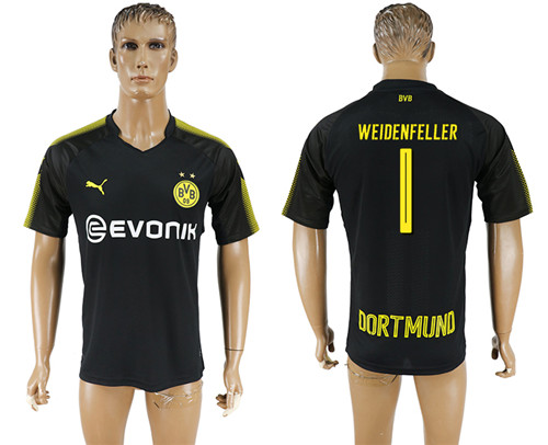 2017 18 Dortmund 1 WEIDENFELLER Away Thailand Soccer Jersey