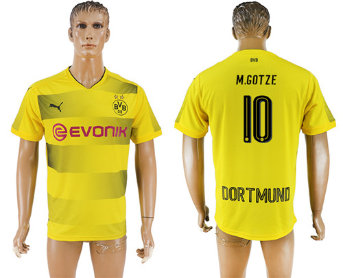 2017 18 Dortmund 10 M.GOTZE Home Thailand Soccer Jersey