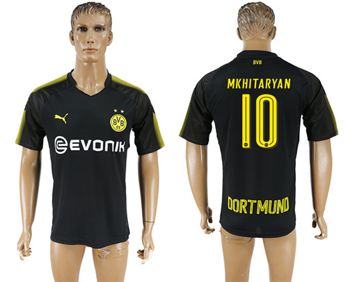 2017 18 Dortmund 10 MKHITARYAN Away Thailand Soccer Jersey