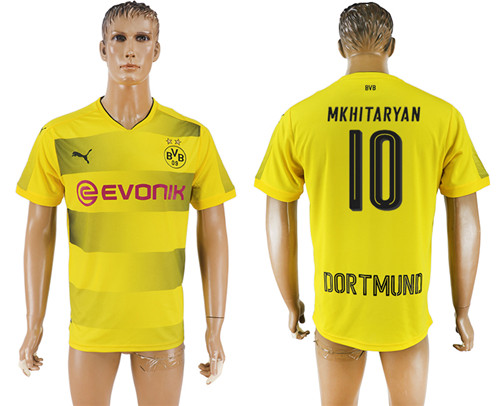 2017 18 Dortmund 10 MKHITARYAN Home Thailand Soccer Jersey