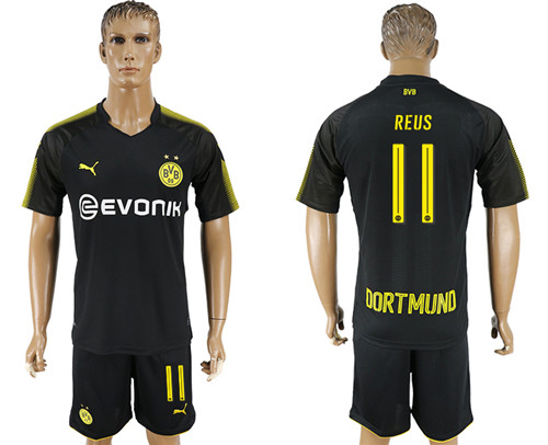 2017 18 Dortmund 11 REUS Away Soccer Jersey