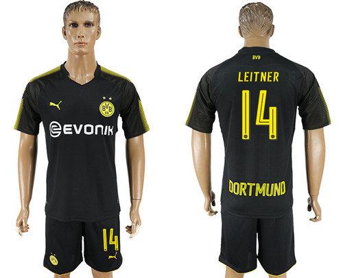 2017 18 Dortmund 14 LEITNER Away Soccer Jersey