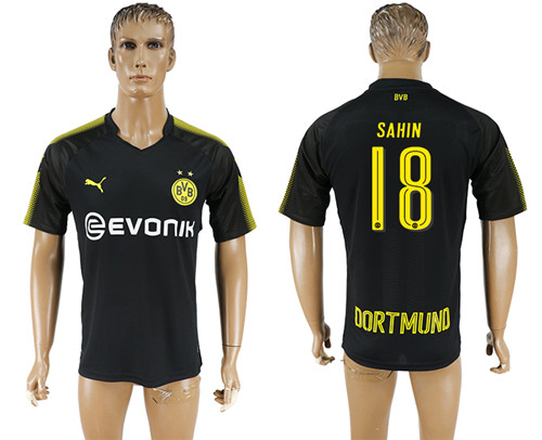 2017 18 Dortmund 18 SAHIN Away Thailand Soccer Jersey