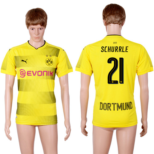 2017 18 Dortmund 21 SCHURRLE Home Thailand Soccer Jersey