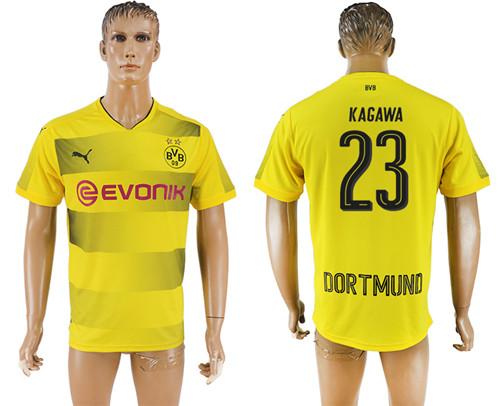 2017 18 Dortmund 23 KAGAWA Home Thailand Soccer Jersey